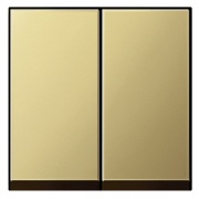 Накладка 2 канальн. кнопочного свторегулятора System 55 Gira латунь