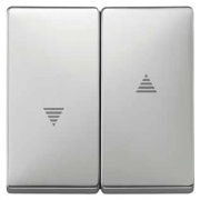 Клавиша 2-ая для кнопочного и клавишного выключателя рольставней System Design Merten сталь