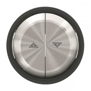 Клавиша для выключателя жалюзи 8144 и 8144.1 ABB SKY Moon, кольцо чёрное стекло (8644 CN)