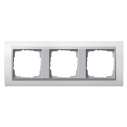 Рамка 3-ая Gira Event Матово-Белый цвет вставки Алюминий