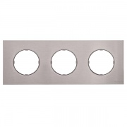 Рамка 3 поста   АВВ SKY Moon, нержавеющая сталь (8673 OX)