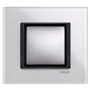 Рамка Unica Class 1 пост белое стекло