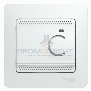 Термостат электронный теплого пола с датчиком от+5до+50°C 10A в сборе SE Glossa, белый