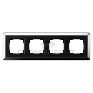 Рамка 4-ая Gira ClassiX Хром/Черный