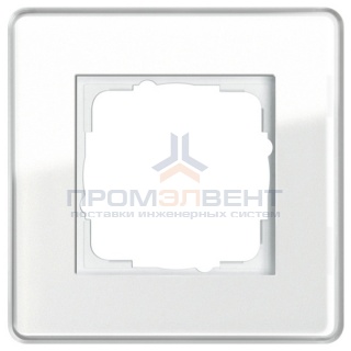 Рамка 1-ая Gira Esprit Glass C Белое стекло