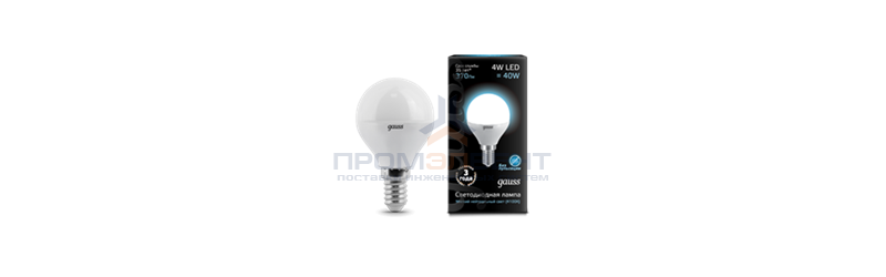 Лампа Gauss LED Globe 4W E14 4100K 1/10/50