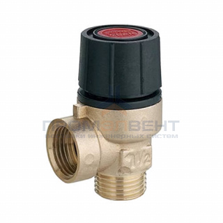 Клапан предохранительный EMMETI Sicura - 1/2" (НР/ВР, Tmax 110⁰С, Рн 1.5 бар)