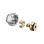 Соединение резьбозажимное Oventrop Cofit S - 20x2.5 x 3/4"ЕК (для металлопласт.труб, цвет никель)