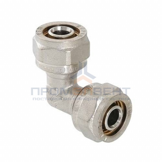 Отвод 90° VALTEC VTm.351 - 16 (винтовой, для металлопластиковых труб)