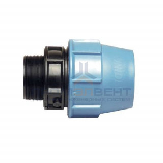 Переход на наружную резьбу UNIDELTA 1003 - 75 x 3" (винтовой, для труб ПНД, резьба пластиковая)