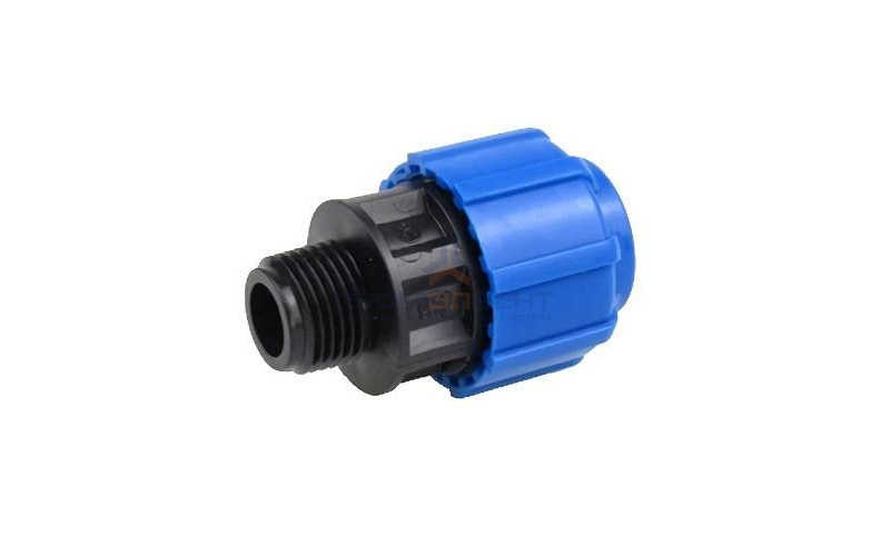 Переход на наружную резьбу Политэк - 20 x 3/4