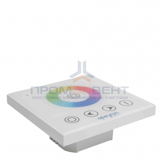 04-09 Контроллер RGB 12В, 144 Вт,встраиваемый с БЕЛОЙ многоцветной сенсорной панелью, 86*86*34 мм