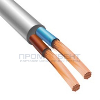 Провод ПВСнг(А)-LS 2х1,5 белый малодымный ("ЭКЗ" Электрокабель Кольчугинский Завод)