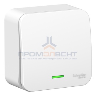 Выключатель 1-клавишный с подсветкой (cх.1) Blanca Schneider Electric 10А 250В белый