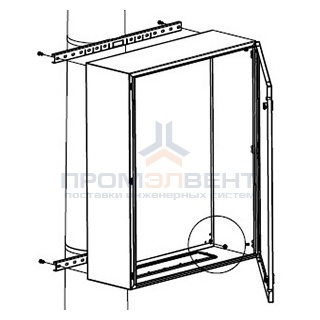 Комплект крепления шкафов CE/RAM box к столбу (ширина шкафа - 500 мм)
