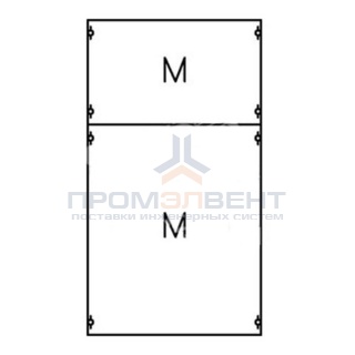 Панель с монтажной платой 2ряда/5 рейки